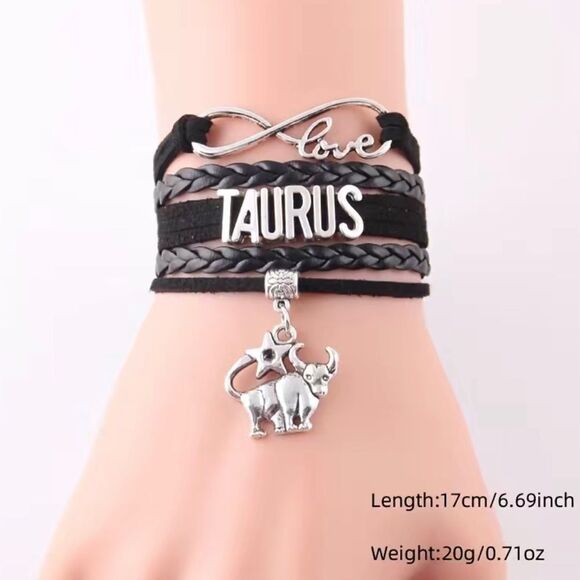 2/$20 ⭐️ 3/$25 | New Zodiac Infinity Leather Bracelets - Multiple Available - Picture 4 of 10